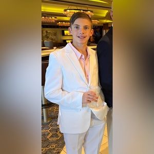 FINAL SALE!! Boy’s white suit worn once! Size youth 16. Opposuits brand.